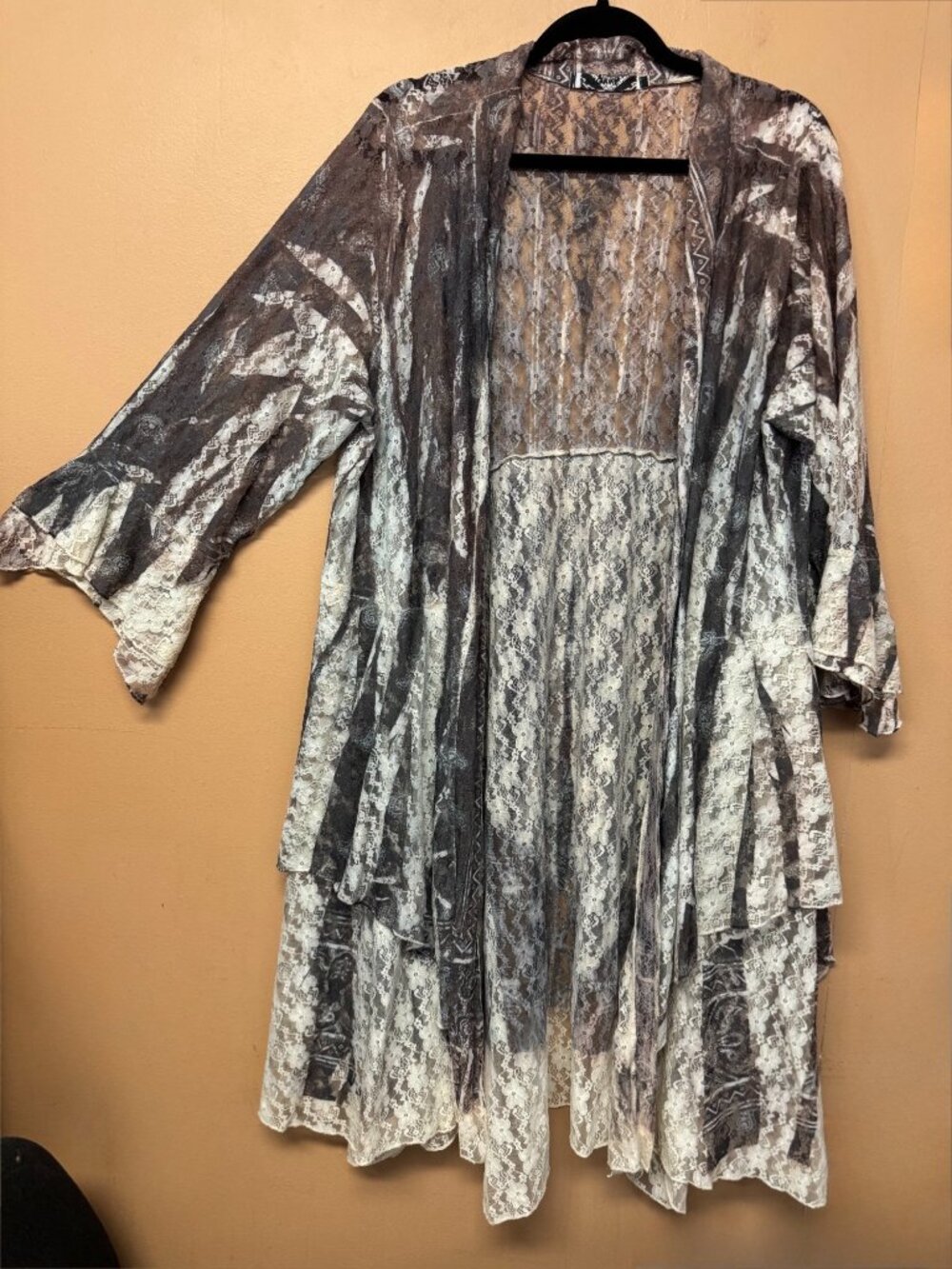Origami Whimsygoth Lace Duster Kimono Boho Fairy Grunge Cardigan PLUS Size